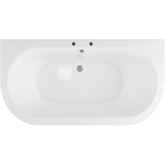 Bliss BLIS102813 Ticino Freestanding Back To Wall 1700 x 800 x 600mm 2TH Bath w/Feet - White - Unbeatable Bathrooms