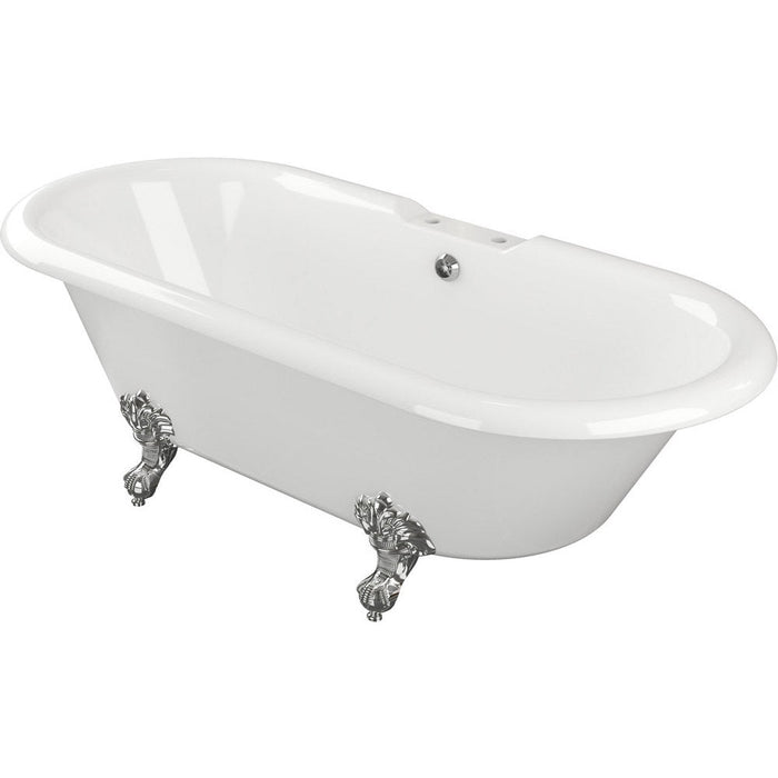 Bliss Azure Freestanding 1690 x 740 x 620mm 2TH Bath w/Feet - Unbeatable Bathrooms
