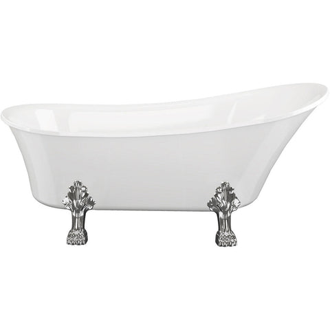 Bliss BLIS102818 Moselle Freestanding 1620 x 700 x 770mm 0TH Bath w/Feet - Unbeatable Bathrooms
