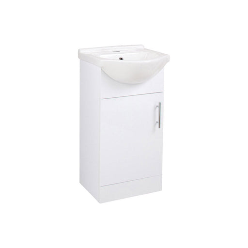 Bliss Pino Vanity Unit & Basin Floorstanding - White Gloss - Unbeatable Bathrooms