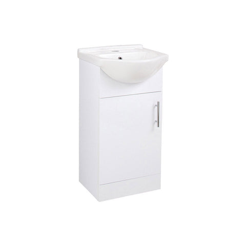 Bliss Pino Vanity Unit & Basin Floorstanding - White Gloss - Unbeatable Bathrooms