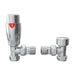Bliss Round Thermostatic Radiator Valves - Angled - Unbeatable Bathrooms