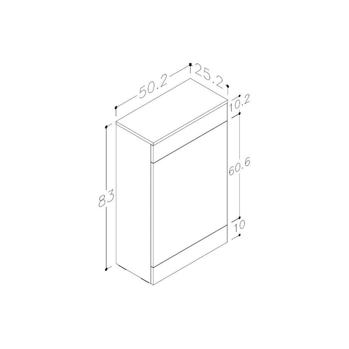 Bliss Zeri 500mm Floor Standing WC Unit - Unbeatable Bathrooms