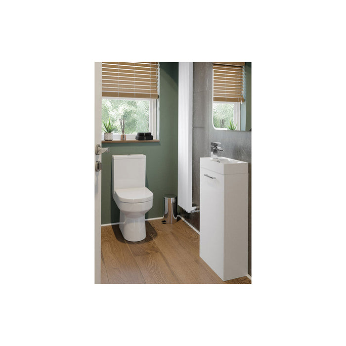 Bliss Zeri 410mm Wall Hung 1 Door Basin Unit & Basin - Anthracite Gloss - Unbeatable Bathrooms
