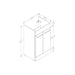 Bliss Zeri Floor Standing 2 Door Basin Unit & Basin - Unbeatable Bathrooms