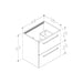 Bliss Zeri Wall Hung 2 Drawer Basin Unit & Basin - Unbeatable Bathrooms