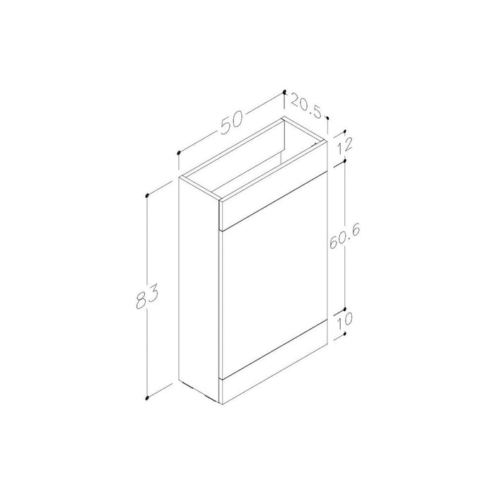 Bliss Vara 1100mm Floor Standing L-Shape Pack & Basin - Unbeatable Bathrooms