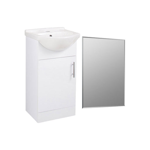 Bliss Pino Floor Standing Basin Unit & Mirror Pack - Unbeatable Bathrooms