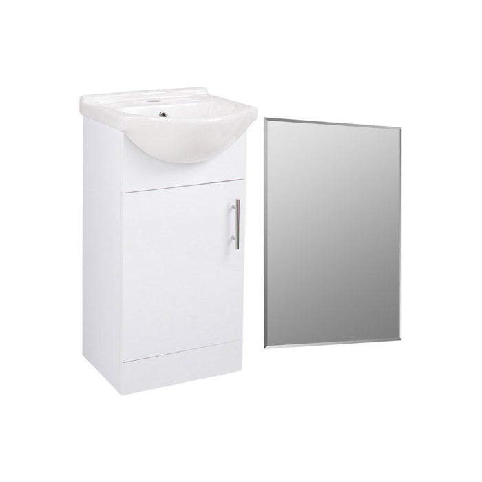 Bliss Pino Floor Standing Basin Unit & Mirror Pack - Unbeatable Bathrooms