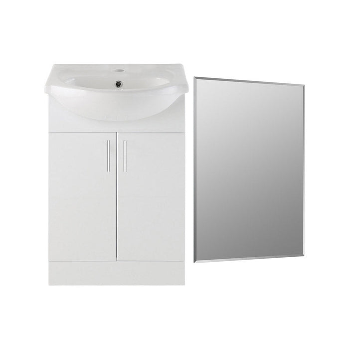 Bliss Pino Floor Standing Basin Unit & Mirror Pack - Unbeatable Bathrooms