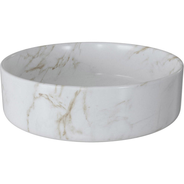 Bliss Vittoria 355mm Ceramic Round Washbowl & Waste - Unbeatable Bathrooms