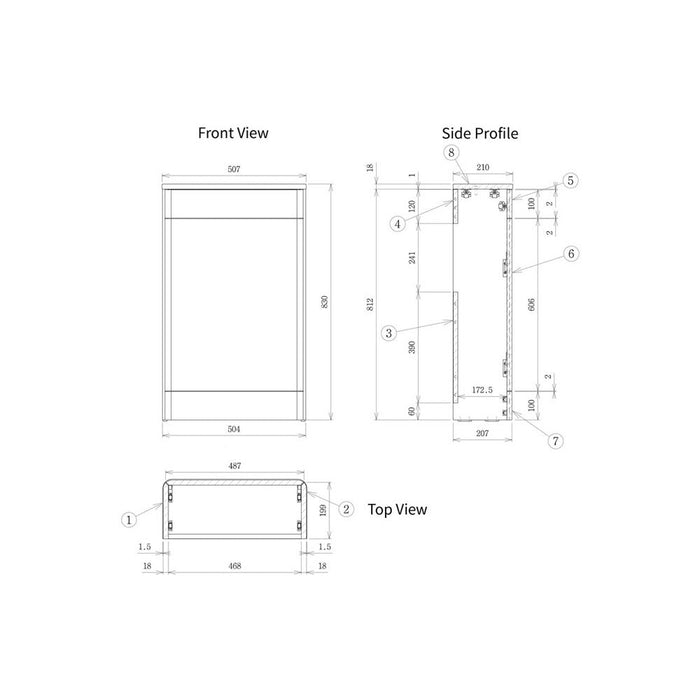 Bliss Ceno 506mm WC Unit - Unbeatable Bathrooms