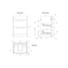 Bliss Ceno 594mm 2 Drawer Floor Unit (exc. Basin) - Unbeatable Bathrooms