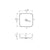 Bliss Vittoria 400mm Ceramic Square Washbowl & Waste - Unbeatable Bathrooms