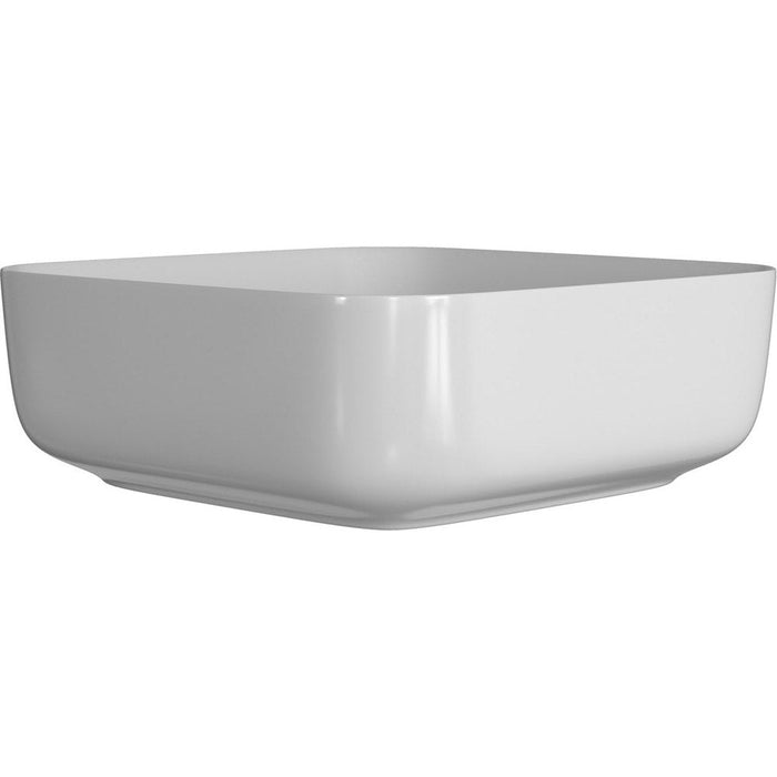 Bliss Vittoria 400mm Ceramic Square Washbowl & Waste - Unbeatable Bathrooms