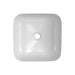 Bliss Vittoria 400mm Ceramic Square Washbowl & Waste - Unbeatable Bathrooms