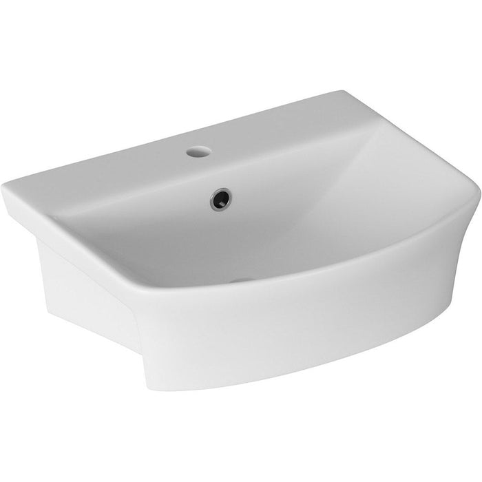 Bliss BLIS104933 Varna 500 x 400mm 1TH Semi Recessed Basin - Unbeatable Bathrooms