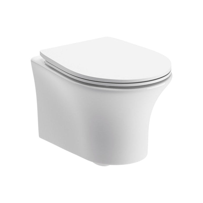Bliss BLIS104937 Varna Rimless Wall Hung WC & Soft Close Seat - Unbeatable Bathrooms