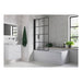 Bliss BLIS104940 Single Straight Bath Screen - Black Framed - Unbeatable Bathrooms