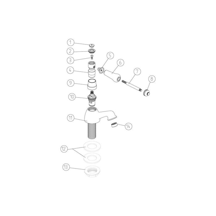 Bliss BLIS105595 Buso Basin Pillar Taps - Chrome - Unbeatable Bathrooms