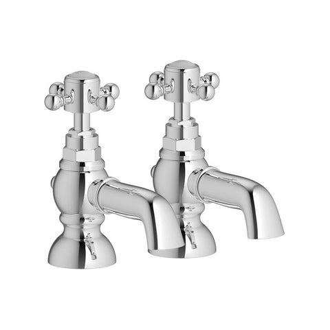 Bliss BLIS105598 Ischia Bath Pillar Taps - Chrome - Unbeatable Bathrooms