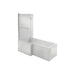 Bliss Gazella L Shape SUPERCAST 1700 x 850 x 560mm 0TH Shower Bath Pack - Unbeatable Bathrooms