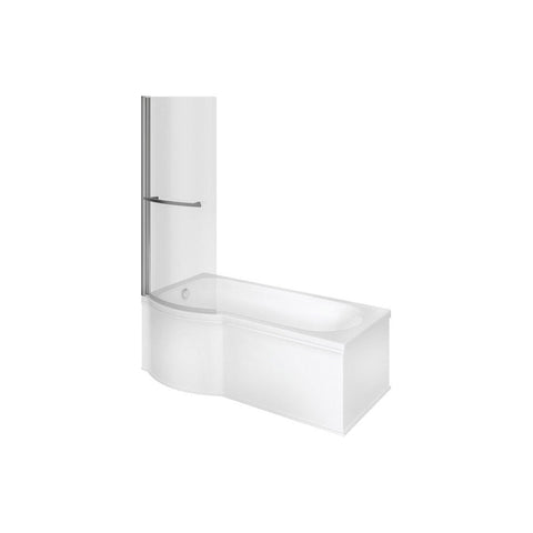 Bliss Odyssey P Shape 1700 x 850 x 560mm 0TH Shower Bath Pack - Unbeatable Bathrooms