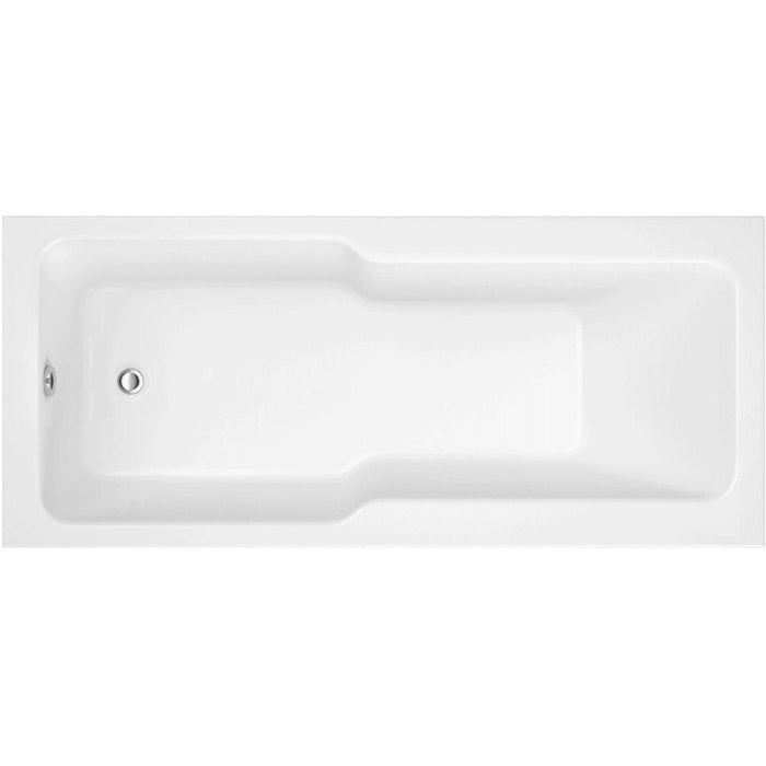 Bliss BLIS105667 Italia Straight 1700x750x550mm 0TH "C" Shower Bath w/Legs - Unbeatable Bathrooms