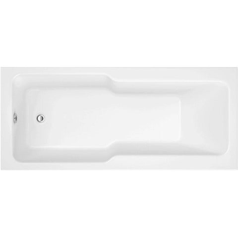 Bliss BLIS105667 Italia Straight 1700x750x550mm 0TH "C" Shower Bath w/Legs - Unbeatable Bathrooms