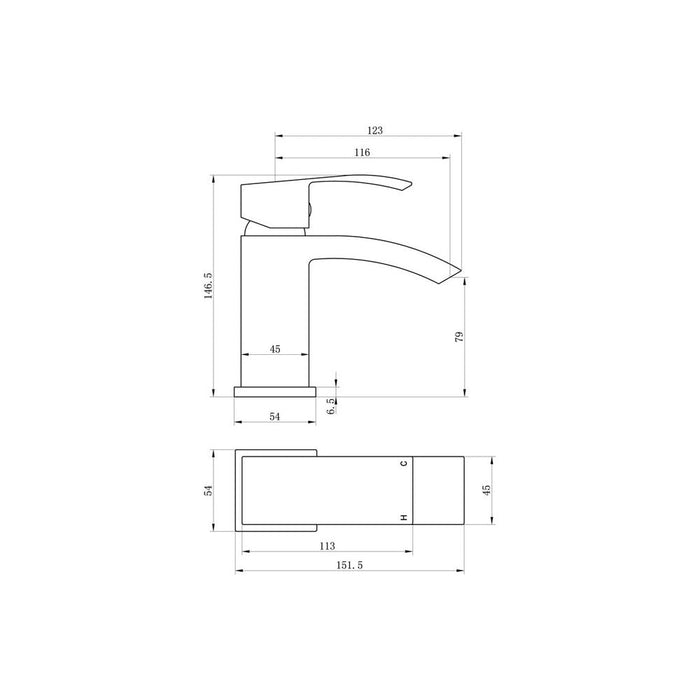 Bliss BLIS105686 Divo Basin Mixer - Chrome - Unbeatable Bathrooms