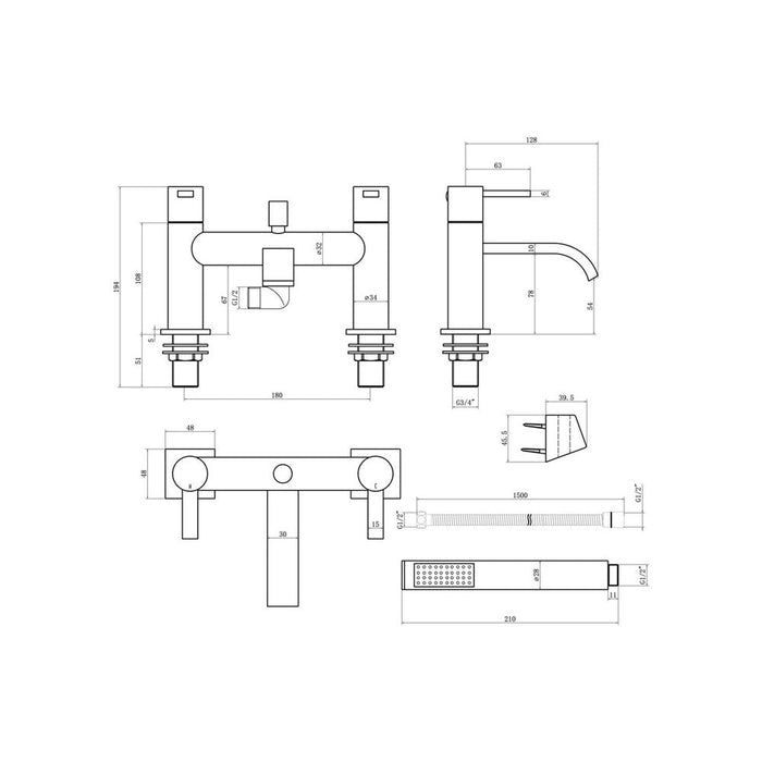Bliss BLIS105693 Palio Bath/Shower Mixer - Chrome - Unbeatable Bathrooms