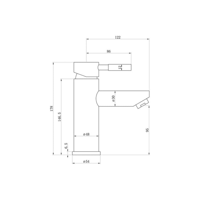 Bliss BLIS105694 Cromo Basin Mixer & Waste - Chrome - Unbeatable Bathrooms