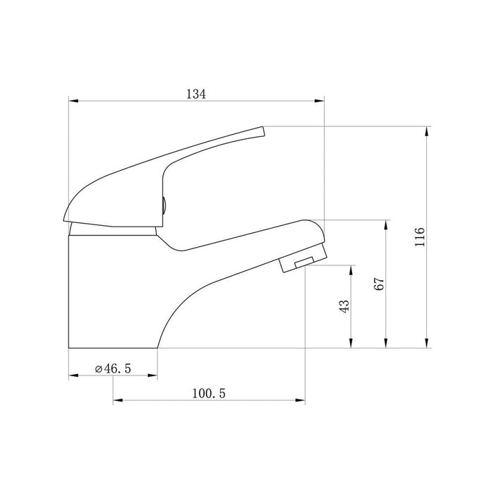 Bliss BLIS105700 Reino Basin Mixer - Chrome - Unbeatable Bathrooms