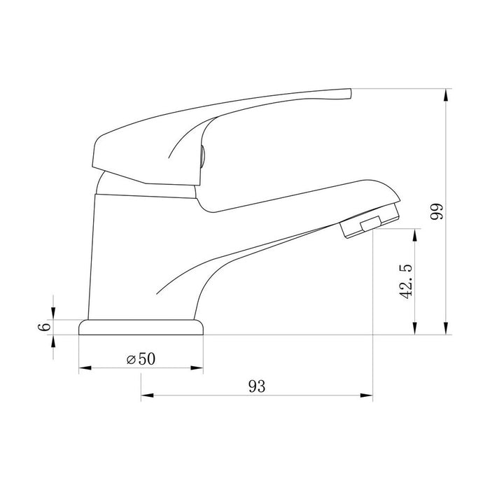 Bliss BLIS105701 Reino Cloakroom Basin Mixer - Chrome - Unbeatable Bathrooms
