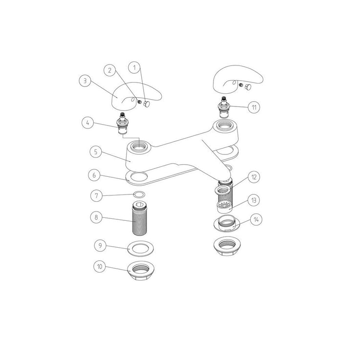 Bliss BLIS105703 Reino Low Pressure Bath Filler - Chrome - Unbeatable Bathrooms