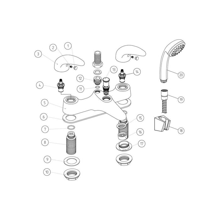 Bliss BLIS105705 Reino Low Pressure Bath/Shower Mixer - Chrome - Unbeatable Bathrooms