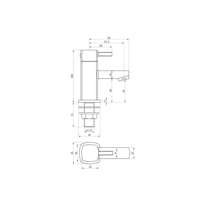 Bliss BLIS105708 Mara Basin Taps - Chrome - Unbeatable Bathrooms