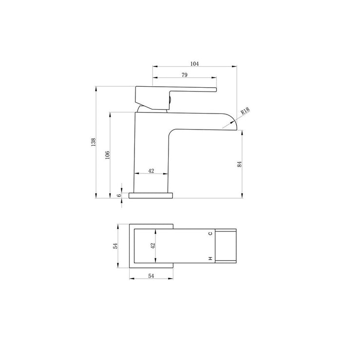 Bliss BLIS105712 Bavera Basin Mixer - Chrome - Unbeatable Bathrooms