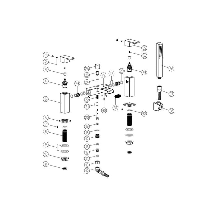 Bliss BLIS105716 Bavera Bath/Shower Mixer - Chrome - Unbeatable Bathrooms