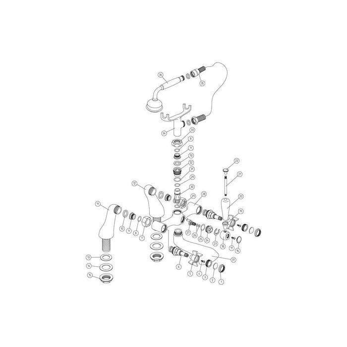 Bliss BLIS105732 Pacato Bath/Shower Mixer - Chrome - Unbeatable Bathrooms