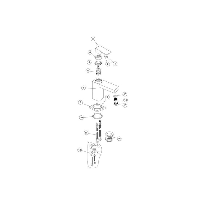 Bliss BLIS105735 Cleto Basin Mixer & Waste - Chrome - Unbeatable Bathrooms