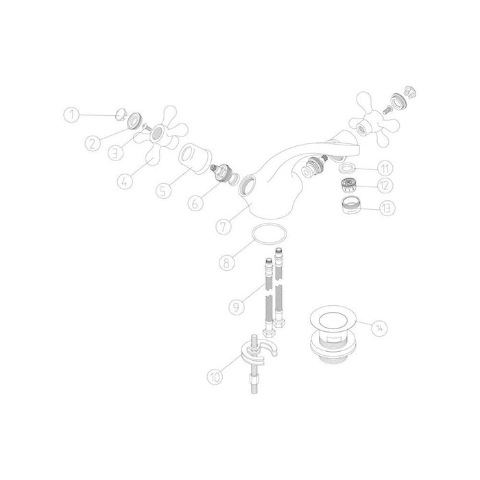 Bliss BLIS105750 Elice Basin Mixer - Chrome - Unbeatable Bathrooms