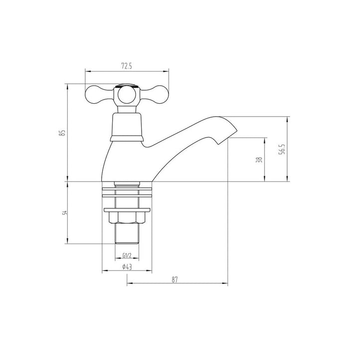 Bliss BLIS105751 Elice Basin Pillar Taps - Chrome - Unbeatable Bathrooms