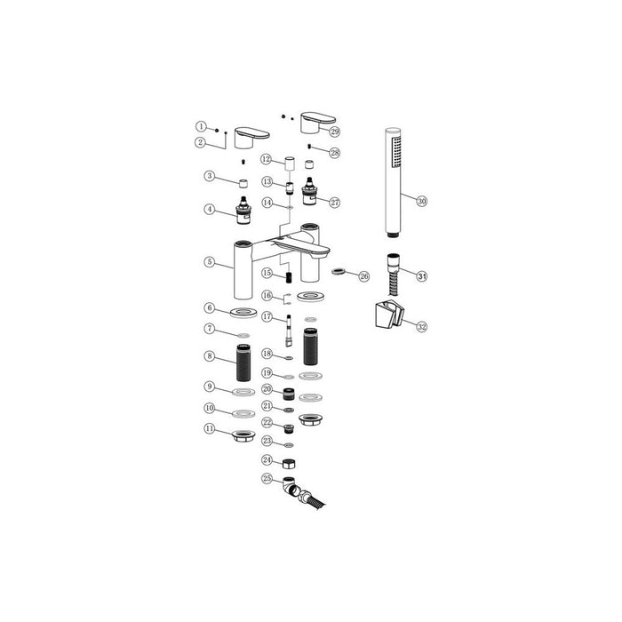 Bliss BLIS105761 Covini Bath/Shower Mixer - Chrome - Unbeatable Bathrooms