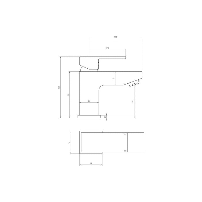 Bliss BLIS105772 Elvo Basin Mixer & Waste - Chrome - Unbeatable Bathrooms