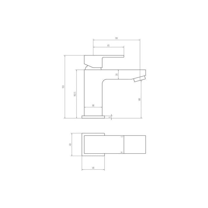 Bliss BLIS105773 Elvo Cloakroom Basin Mixer & Waste - Chrome - Unbeatable Bathrooms