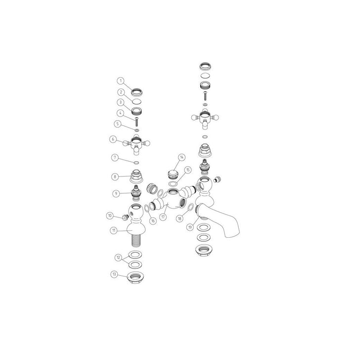 Bliss BLIS105777 Ischia Bath Filler - Chrome - Unbeatable Bathrooms