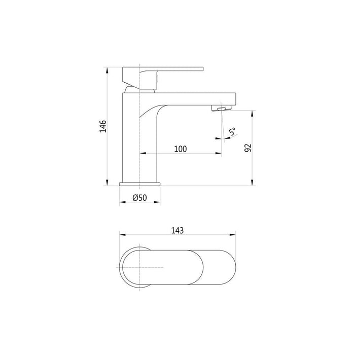Bliss BLIS105790 Loria Basin Mixer & Waste - Chrome - Unbeatable Bathrooms