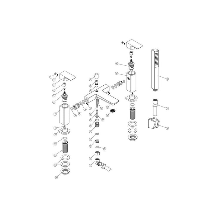 Bliss Balia Bath/Shower Mixer - Unbeatable Bathrooms