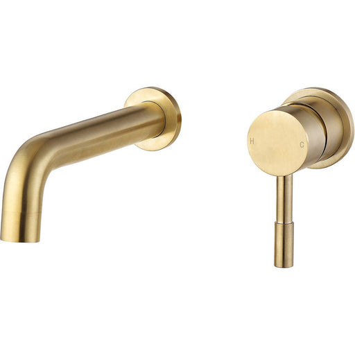 Bliss BLIS105802 Lanza Wall Mounted Basin Tap - Brushed Brass - Unbeatable Bathrooms